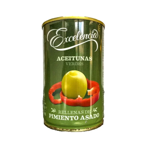 Aceitunas Verdes Rellenas de Pimiento Asado