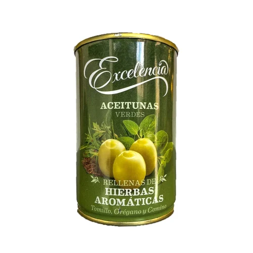 Aceitunas Verdes Hierbas Aromáticas