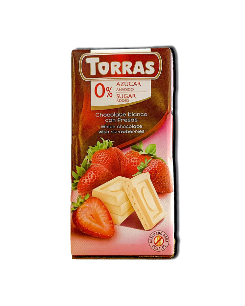 Chocolate Blanco con Fresas  Torras