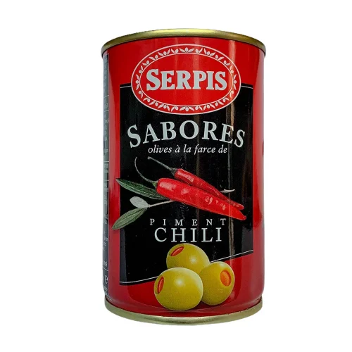 ACEITUNAS VERDES RELLENAS DE CHILI SERPIS