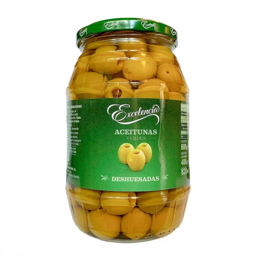 ACEITUNAS VERDES EXCELENCIA SIN HUESO 800GR