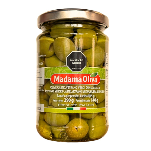 ACEITUNA VERDE CASTELVETRANO EN SALMUERA MADAMA OLIVA